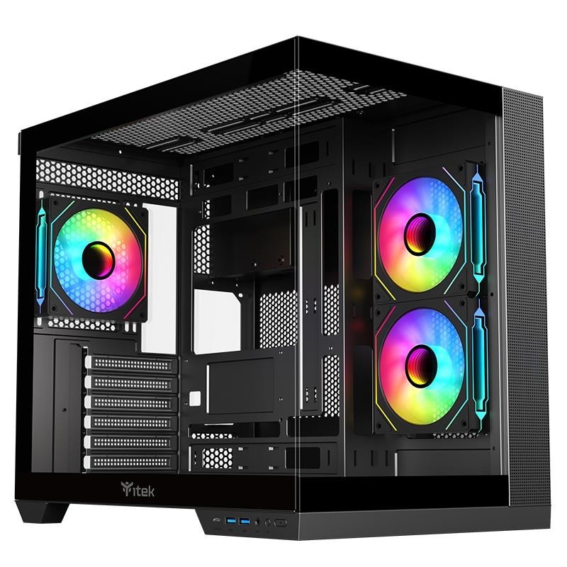 CASE GAMING DARK CAVE DS ITGCADCDSB - NO ALIMENTATORE - NERO