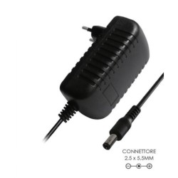 Alimentatore Universale 24W connettore 5.5x2.5mm 12V-2A per telecamere e strisce LED