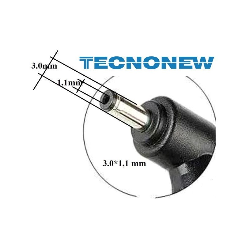 Alimentatore Notebook 45W connettore 3.0x1.1mm 19V-2.37A - per Acer