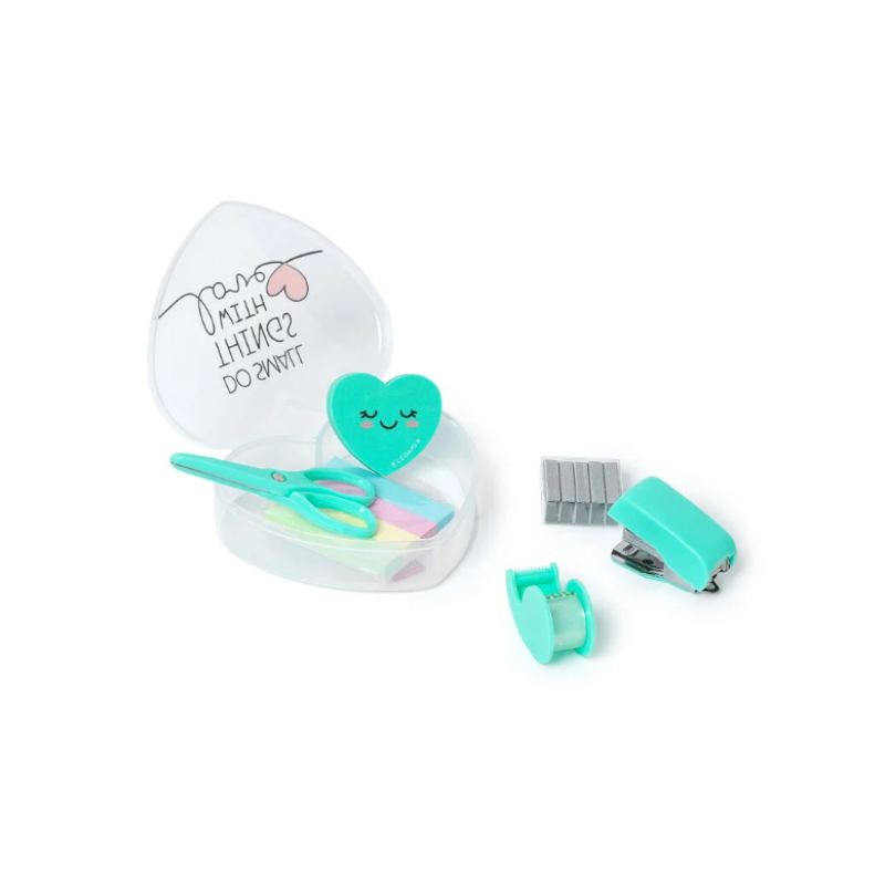 Mini set di cancelleria 6 pezzi a tema cuore Legami