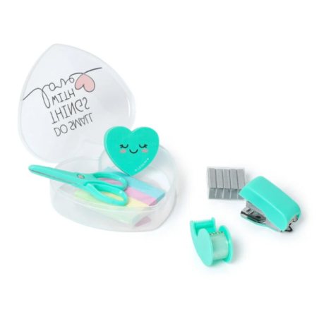 Mini set di cancelleria 6 pezzi a tema cuore Legami